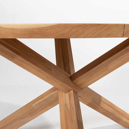 4 Seasons Outdoor Samos dining stoel + Taste 4SO Prado teak tafel 130 Ø cm