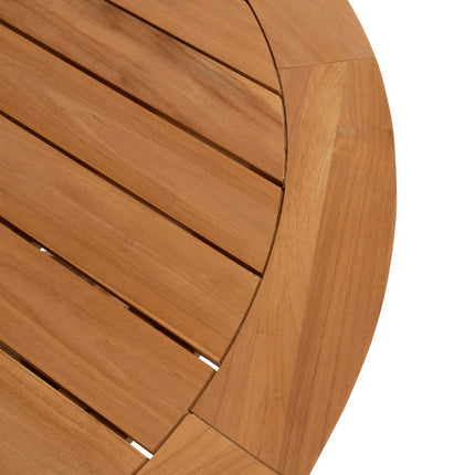 Taste 4SO Puglia dining stoel + Prado teak tafel 130 Ø cm teak onderstel