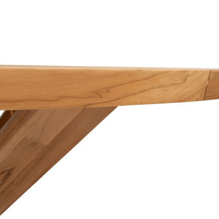 4 Seasons Outdoor Tess dining + Taste 4SO Prado teak tafel 130 Ø cm teak onderstel