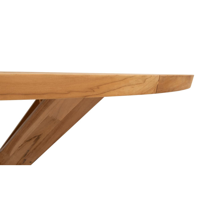 4 Seasons Outdoor Tess dining + Taste 4SO Prado teak tafel 130 Ø cm teak onderstel