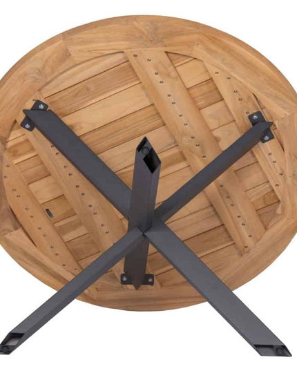 4 Seasons Outdoor Aprilla dining pure (4 st.) + Taste 4SO Prado teak tafel 130 Ø cm