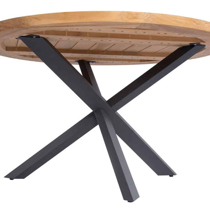 Taste 4SO Barista dining antraciet + Prado teak tafel 130 Ø cm
