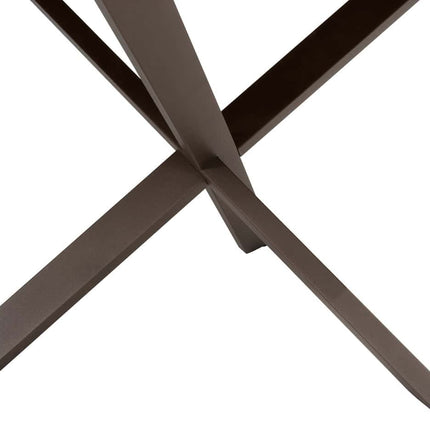 4 Seasons Outdoor Bernini dining stoel + Taste 4SO Prado teak tafel 160 Ø cm terre onderstel