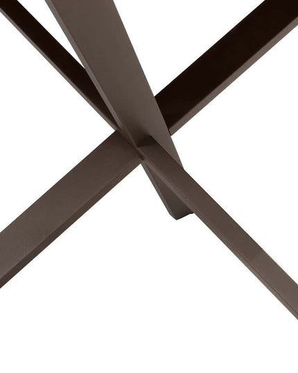 4 Seasons Outdoor Bernini dining stoel + Taste 4SO Prado teak tafel 160 Ø cm terre onderstel