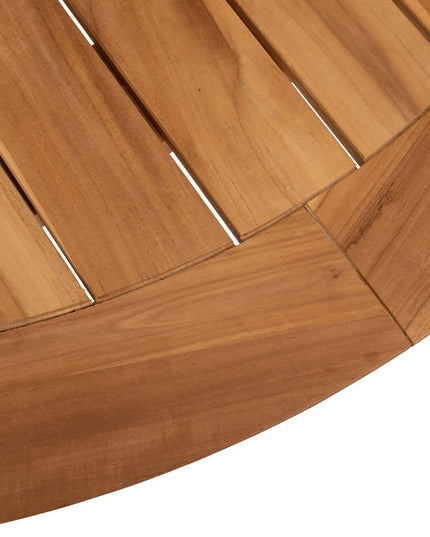 4 Seasons Outdoor Bernini dining stoel + Taste 4SO Prado teak tafel 160 Ø cm terre onderstel