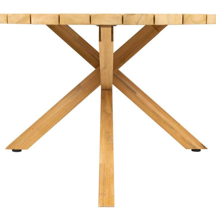 4 Seasons Outdoor Veneto dining olive + Taste 4SO Prado teak tafel ovaal 240 cm