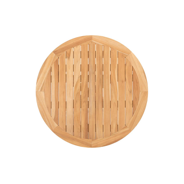 Taste 4SO Puglia dining stoel + Prado teak tafel 160 Ø cm latte onderstel