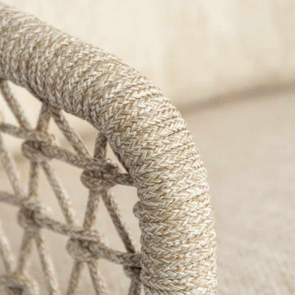 4 Seasons Outdoor Sardinia chaise lounge bank + Puccini lounge stoel + Verdi salontafel 73 Ø cm