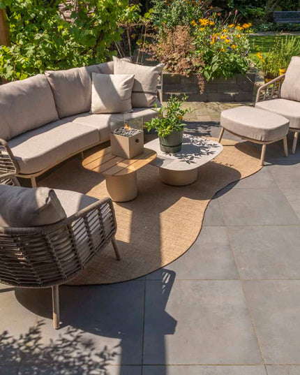 Taste 4SO Puglia loungeset 3-zits loungebank + 2x lounge stoel + Demi set van 2 salontafels latte