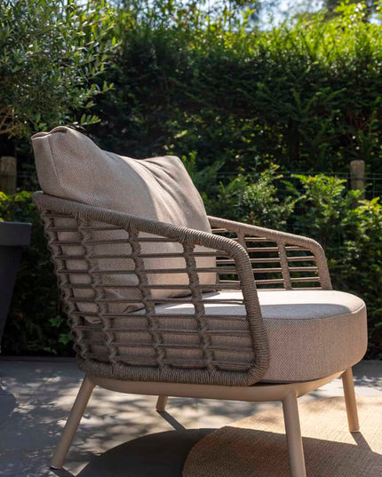 Taste 4SO Puglia loungeset latte, 3-zits loungebank + 2x lounge stoel + voetenbank