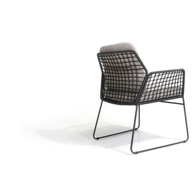 Taste 4SO Rhodos dining stoel + Manolo tafel antraciet met geprint keramiek blad 240 cm