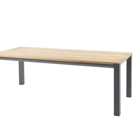 Taste 4SO Bari stapelbare dining stoel + Ridge tafel antraciet 220 cm