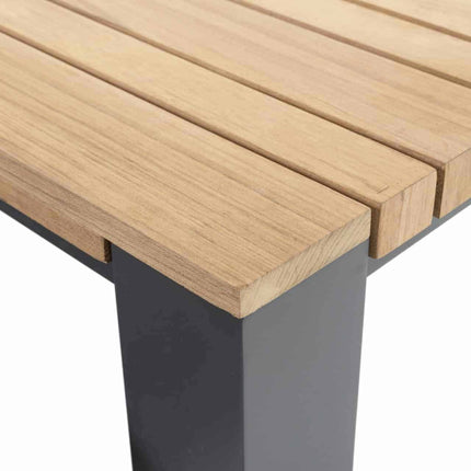 Taste 4SO Bari stapelbare dining stoel + Ridge tafel antraciet 220 cm