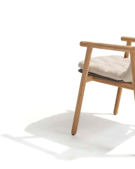 4 Seasons Outdoor Samos dining stoel + Taste 4SO Corsica tafel kiezel-vorm teak 240 cm