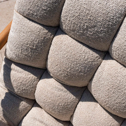 4 Seasons Outdoor Samos dining stoel (6 st.) + Taste 4SO Capri tafel barrel-vorm teak 240 cm