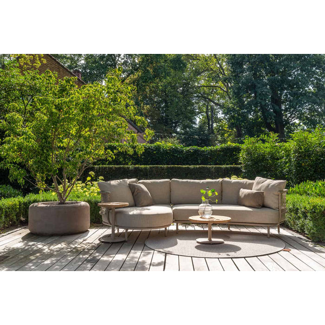 4 Seasons Outdoor Sardinia chaise lounge bank + Verdi salontafel 73 Ø cm