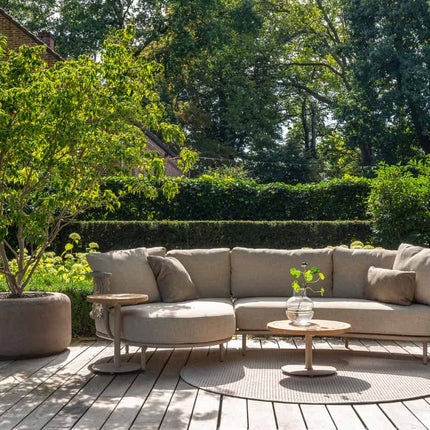 4 Seasons Outdoor Sardinia chaise lounge bank + Finn salontafel 60 Ø cm