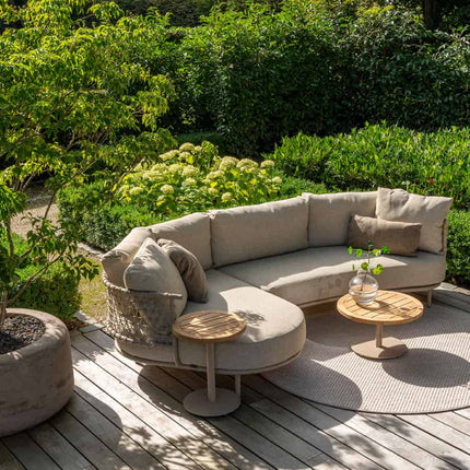 4 Seasons Outdoor Sardinia chaise lounge bank + Pablo salontafel 60 Ø cm