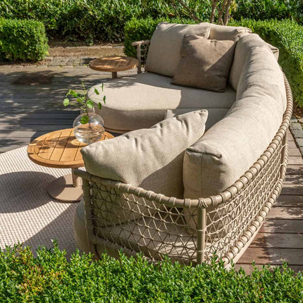 4 Seasons Outdoor Sardinia chaise lounge bank + Finn salontafel 60 Ø cm