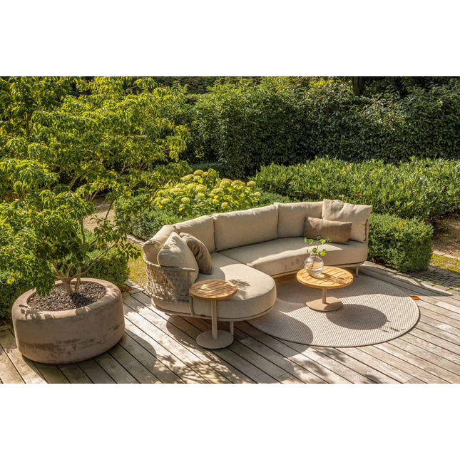 4 Seasons Outdoor Sardinia chaise lounge bank + Verdi salontafel 73 Ø cm