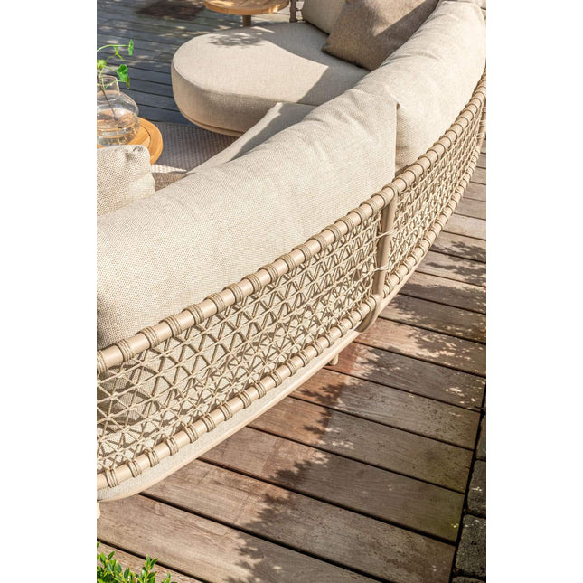 4 Seasons Outdoor Sardinia chaise lounge bank + Verdi salontafel 73 Ø cm