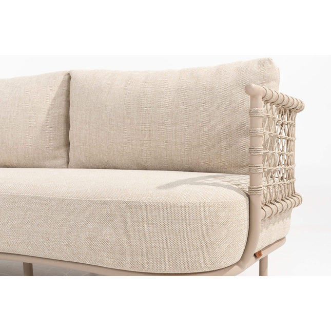 4 Seasons Outdoor Sardinia chaise lounge bank + Finn salontafel 60 Ø cm