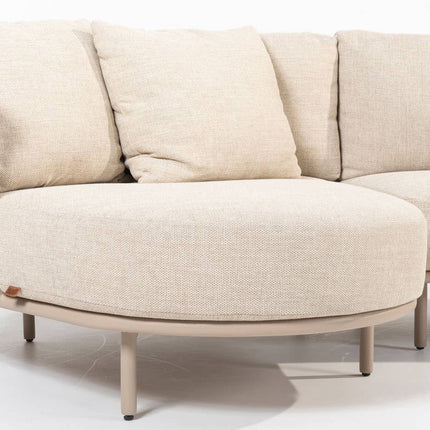 4 Seasons Outdoor Sardinia chaise lounge bank + Pablo salontafel 60 Ø cm