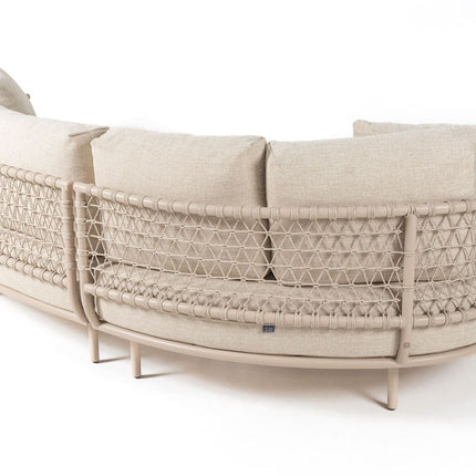 4 Seasons Outdoor Sardinia chaise lounge bank + Pablo salontafel 60 Ø cm