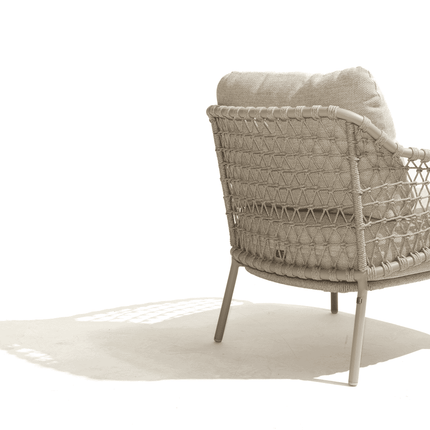 4 Seasons Outdoor Sardinia low dining stoel + Taste 4SO Saba low dining teak tafel 160 Ø cm latte - Image 10