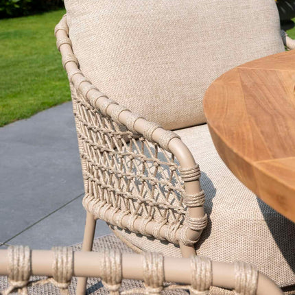 4 Seasons Outdoor Sardinia low dining stoel + Taste 4SO Donato low dining tafel 160 cm Ø latte - Image 5
