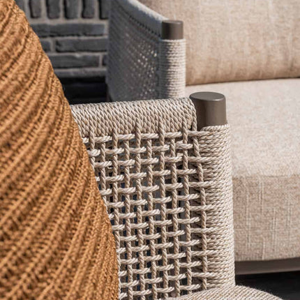 4 Seasons Outdoor Savanne loungeset: 3-zitsbank + loungestoelen + Boaz salontafels - Image 5