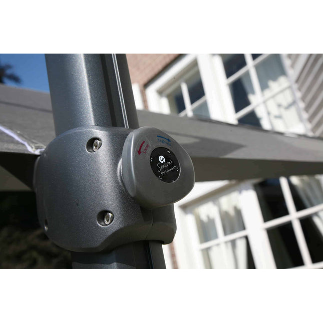 4 Seasons Outdoor Parasol Siesta 300 x 300 cm charcoal