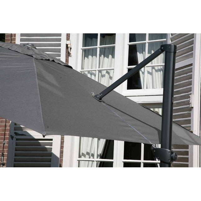 4 Seasons Outdoor Parasol Siesta 300 x 300 cm charcoal