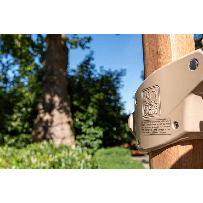 4 Seasons Outdoor Siesta Premium 300 x 300 cm. zand met houtlook frame