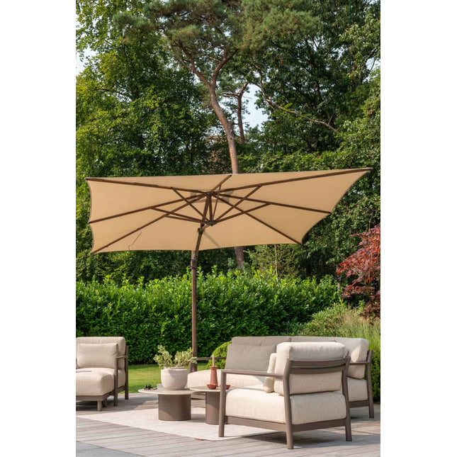 4 Seasons Outdoor Siesta Premium 300 x 300 cm. beach met wenge frame