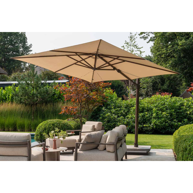 4 Seasons Outdoor Siesta Premium 300 x 300 cm. beach met wenge frame