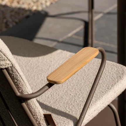 4 Seasons Outdoor Veneto dining terre + Taste 4SO Prado teak tafel 130 Ø cm