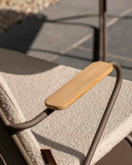 4 Seasons Outdoor Veneto dining terre + Taste 4SO Prado teak tafel 130 Ø cm
