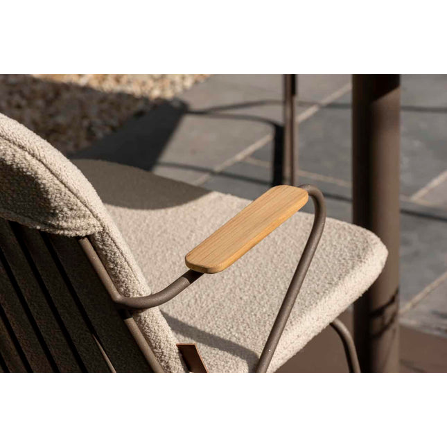 4 Seasons Outdoor Veneto dining terre + Taste 4SO Prado teak tafel 160 Ø cm