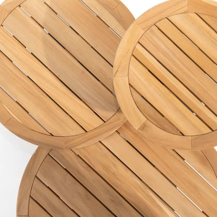 4 Seasons Outdoor Comino loungebank + Volta bijzettafel 45 Ø cm latte