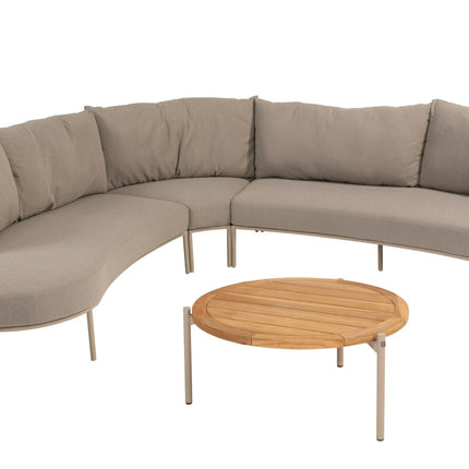 4 Seasons Outdoor Comino loungebank + Yoga bijzettafel Ø 73 cm