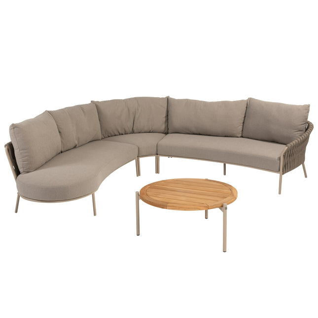 4 Seasons Outdoor Comino loungebank + Yoga bijzettafel Ø 73 cm