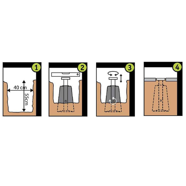 4 Seasons Outdoor Parasol Siesta 300 x 300 cm charcoal