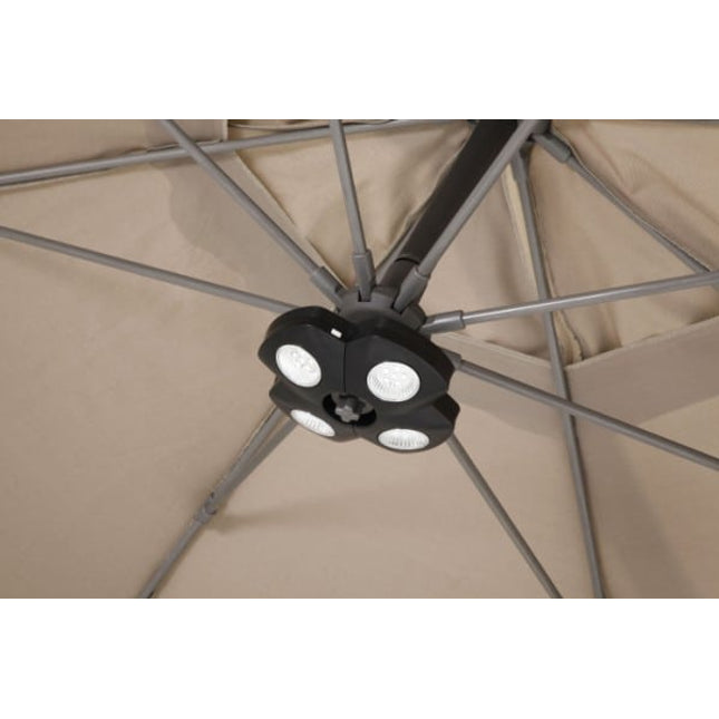 4 Seasons Outdoor Parasol Siesta 300 x 300 cm charcoal